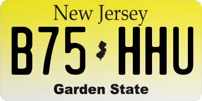 NJ license plate B75HHU