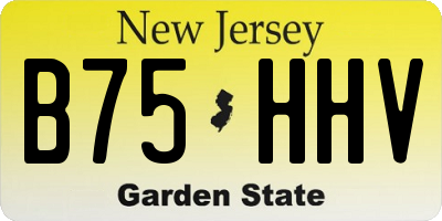 NJ license plate B75HHV