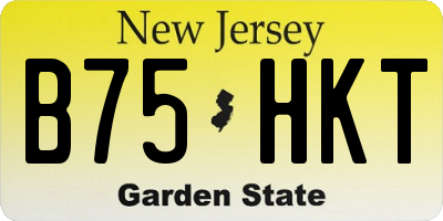 NJ license plate B75HKT