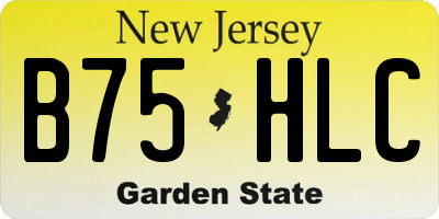 NJ license plate B75HLC