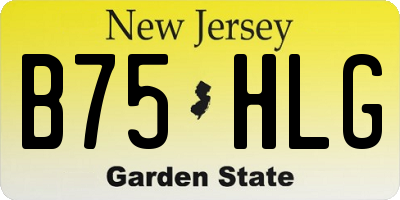 NJ license plate B75HLG