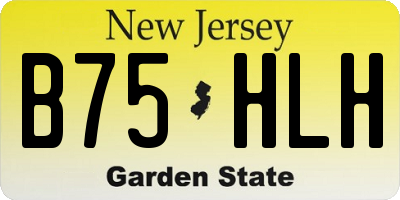 NJ license plate B75HLH