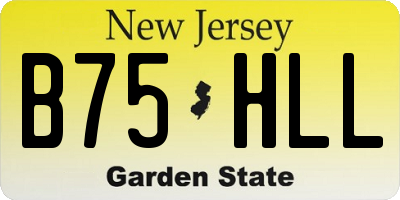 NJ license plate B75HLL