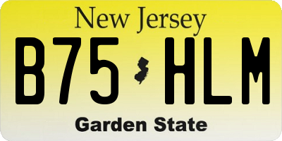 NJ license plate B75HLM
