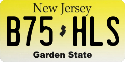 NJ license plate B75HLS