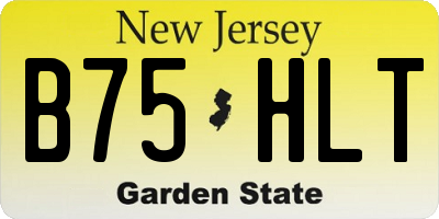 NJ license plate B75HLT
