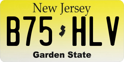 NJ license plate B75HLV