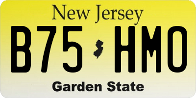 NJ license plate B75HMO