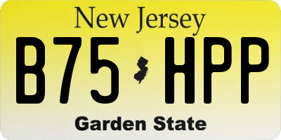 NJ license plate B75HPP