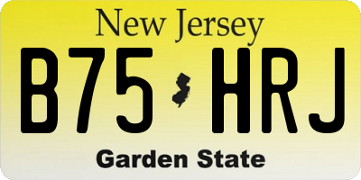 NJ license plate B75HRJ