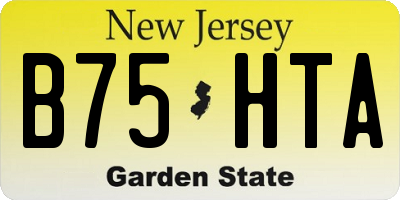 NJ license plate B75HTA