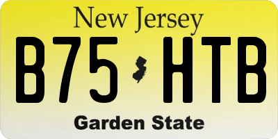 NJ license plate B75HTB