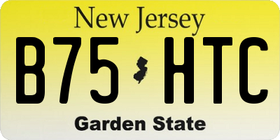NJ license plate B75HTC