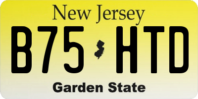 NJ license plate B75HTD