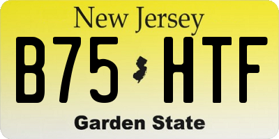 NJ license plate B75HTF