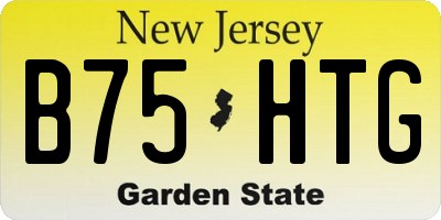 NJ license plate B75HTG