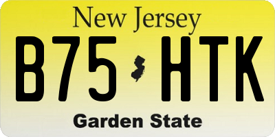 NJ license plate B75HTK
