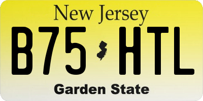 NJ license plate B75HTL