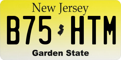NJ license plate B75HTM