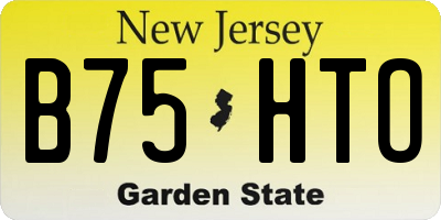 NJ license plate B75HTO