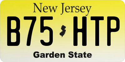 NJ license plate B75HTP