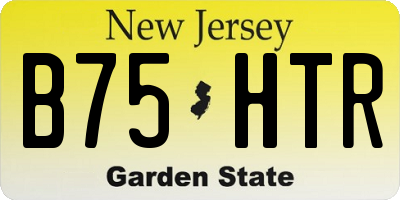 NJ license plate B75HTR