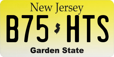 NJ license plate B75HTS