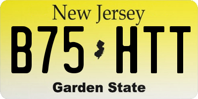 NJ license plate B75HTT