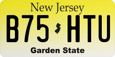 NJ license plate B75HTU