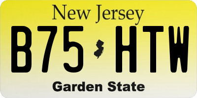 NJ license plate B75HTW