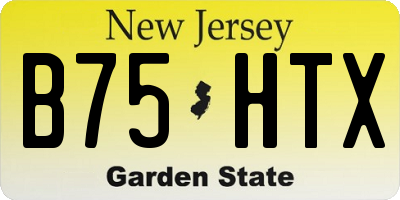NJ license plate B75HTX