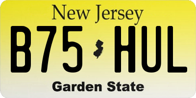 NJ license plate B75HUL