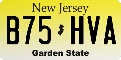 NJ license plate B75HVA