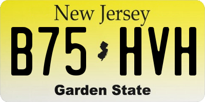 NJ license plate B75HVH