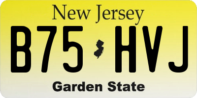 NJ license plate B75HVJ