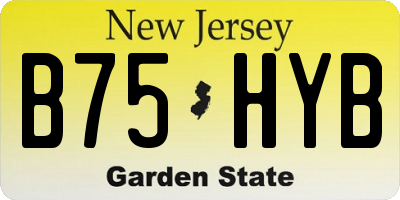 NJ license plate B75HYB