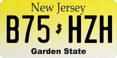 NJ license plate B75HZH