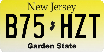 NJ license plate B75HZT