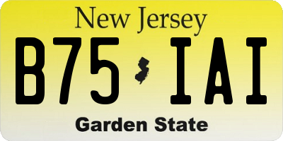 NJ license plate B75IAI