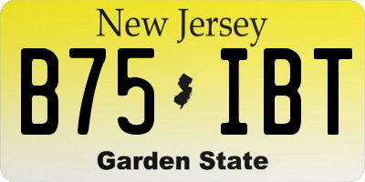 NJ license plate B75IBT