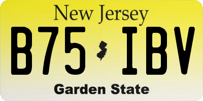 NJ license plate B75IBV