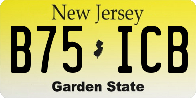 NJ license plate B75ICB