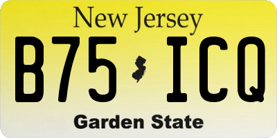 NJ license plate B75ICQ