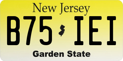 NJ license plate B75IEI