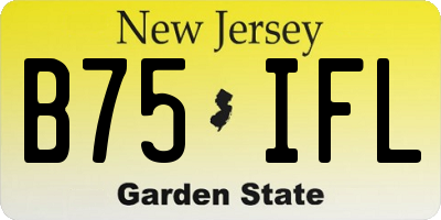 NJ license plate B75IFL