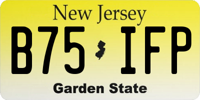 NJ license plate B75IFP