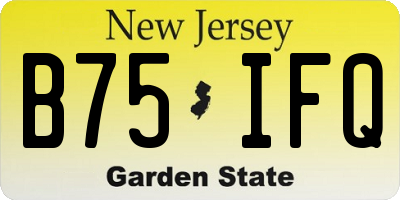 NJ license plate B75IFQ