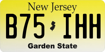 NJ license plate B75IHH