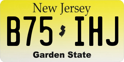 NJ license plate B75IHJ