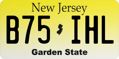 NJ license plate B75IHL